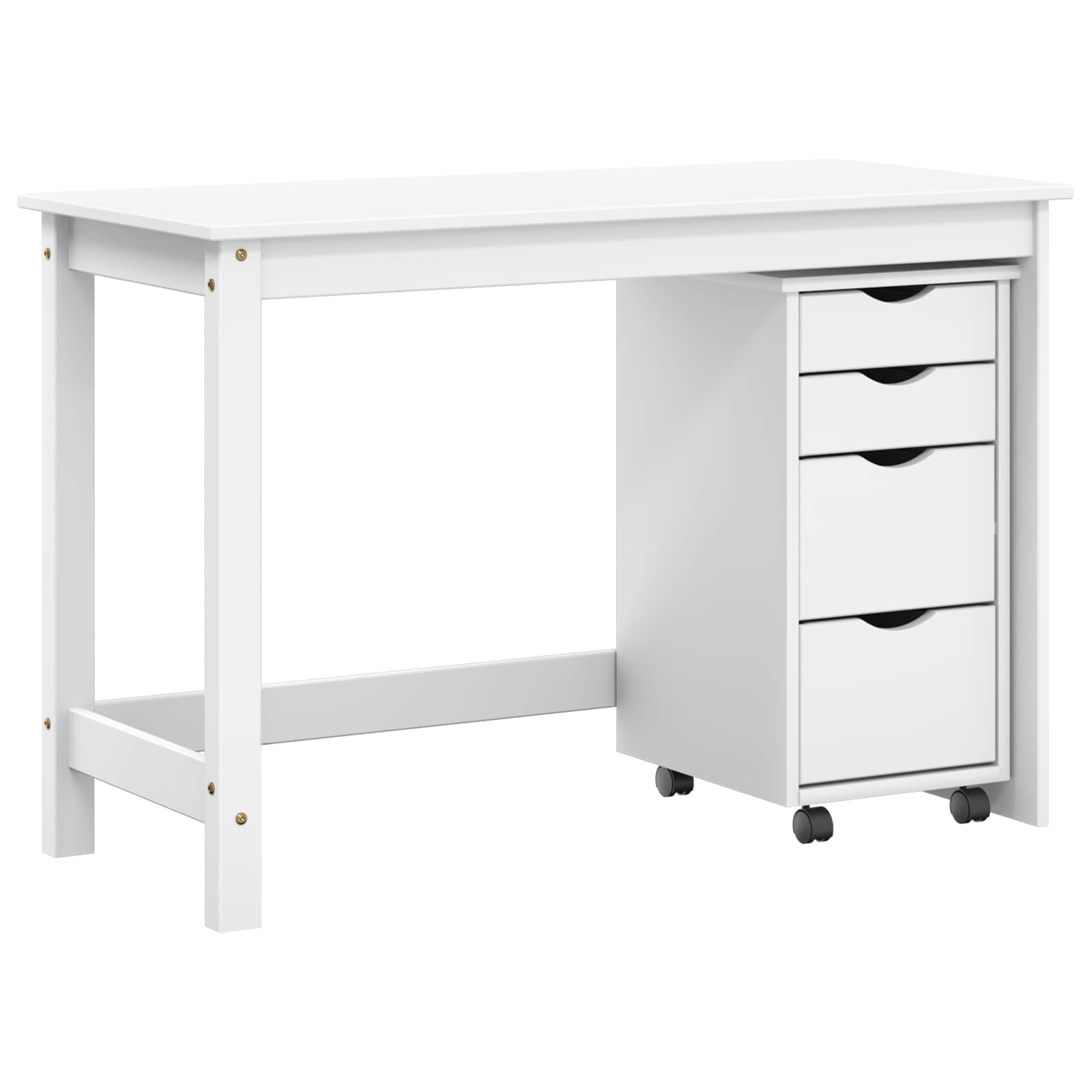 Σετ Γραφείου και Κινητού Ντουλαπιού MOSS 2 pcs Λευκό - Pakobazaar