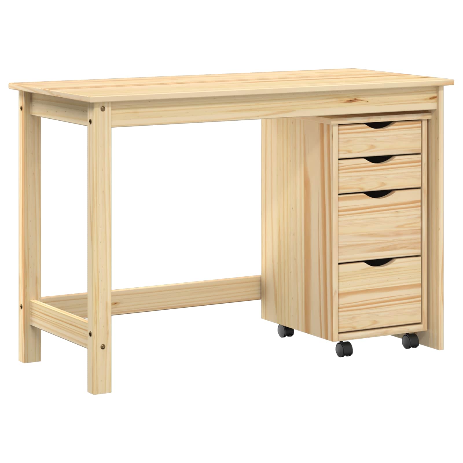 Σετ Γραφείου και Κινητού Ντουλαπιού MOSS 2 pcs Καφέ - Pakobazaar