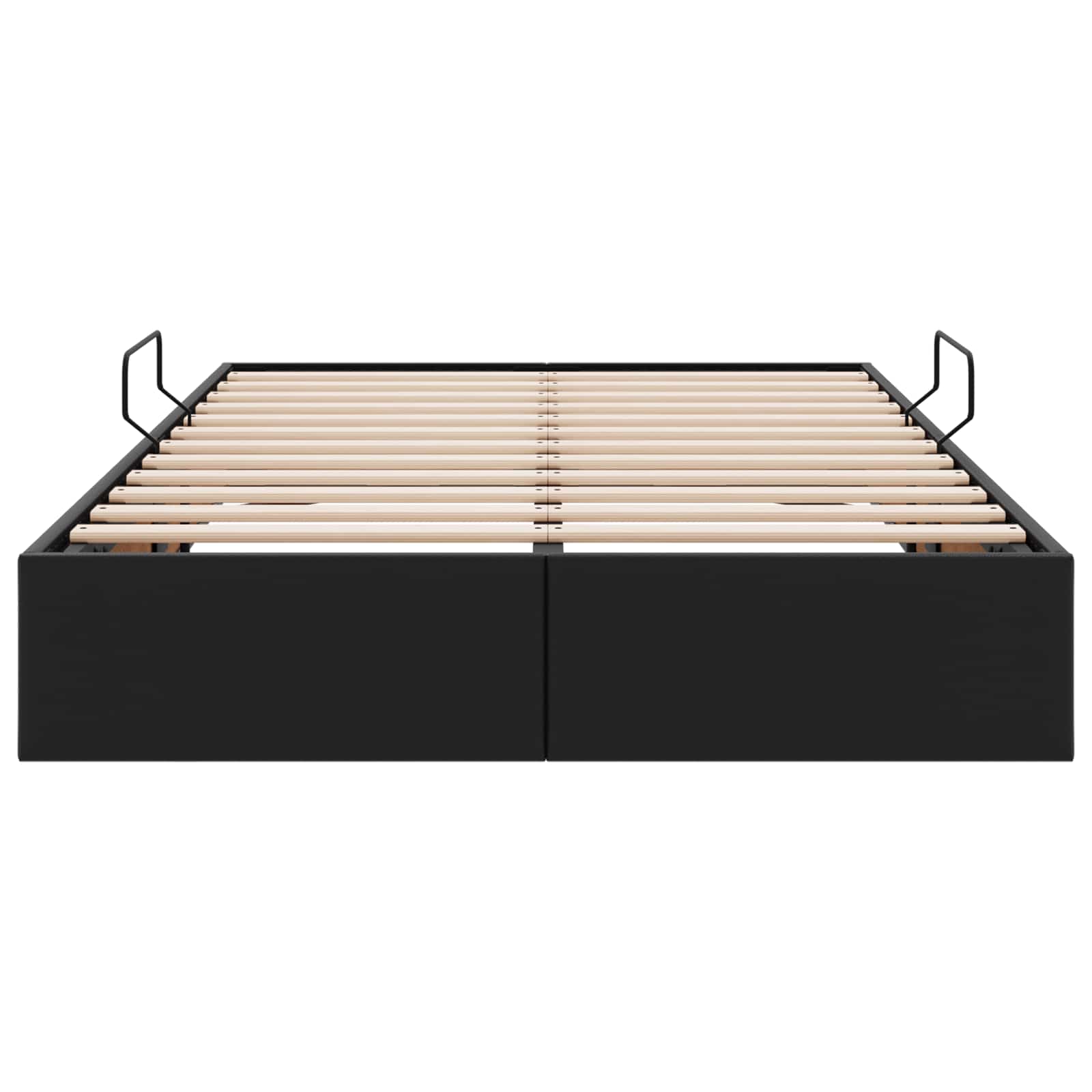 Κρεβάτι Οθωμανικού Τύπου Μαύρο 120 x 190 cm Τεχνητό Δέρμα
