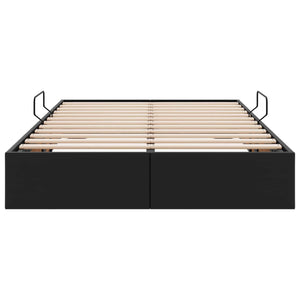 Κρεβάτι Οθωμανικού Τύπου Μαύρο 120 x 190 cm Τεχνητό Δέρμα