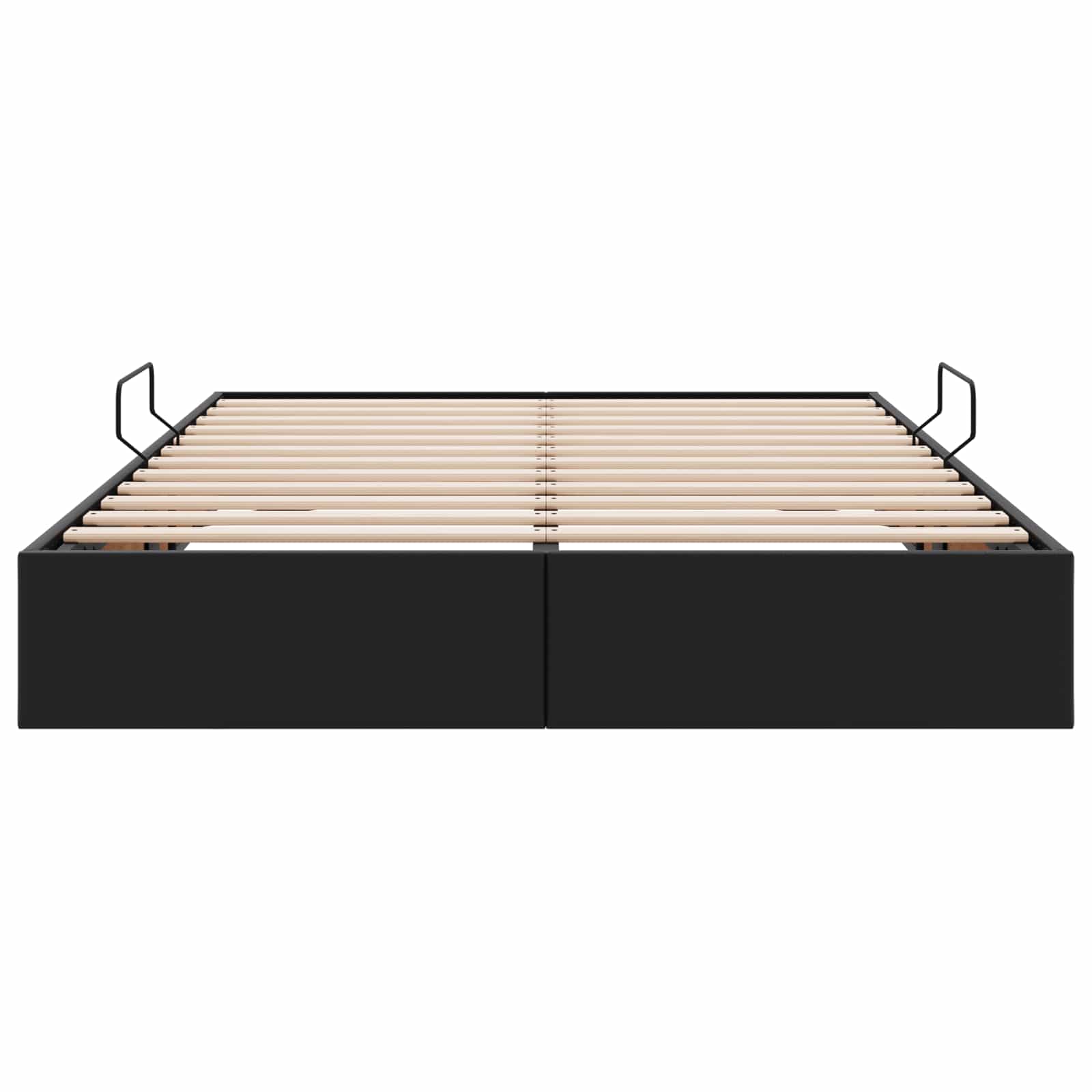 Κρεβάτι Οθωμανικού Τύπου Μαύρο 140 x 190 cm Τεχνητό Δέρμα