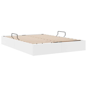 Κρεβάτι Οθωμανικού Τύπου Καθαρό Λευκό 140 x 190 cm - Pakobazaar