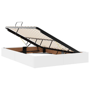 Κρεβάτι Οθωμανικού Τύπου Καθαρό Λευκό 140 x 190 cm - Pakobazaar