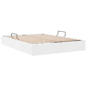 Κρεβάτι Οθωμανικού Τύπου Καθαρό Λευκό 140 x 190 cm - Pakobazaar