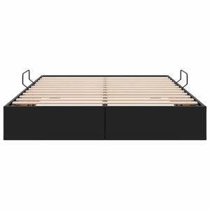 Κρεβάτι Οθωμανικού Τύπου Μαύρο 140 x 200 cm Τεχνητό Δέρμα