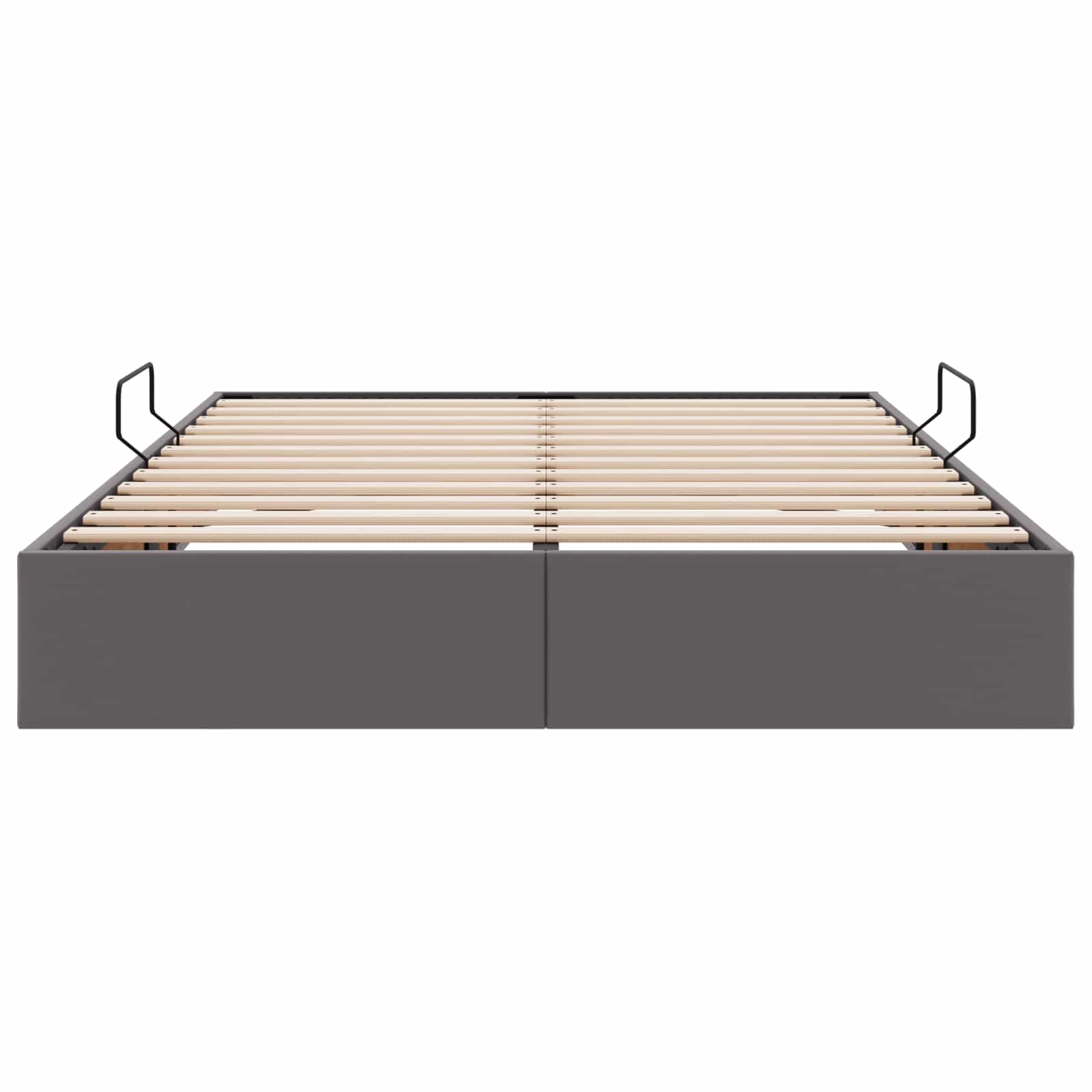 Κρεβάτι Οθωμανικού Τύπου Γκρι 140 x 200 cm Τεχνητό Δέρμα - Pakobazaar