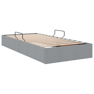 Κρεβάτι Οθωμανικού Τύπου Ανοιχτό γκρι 90 x 190 cm ύφασμα - Pakobazaar