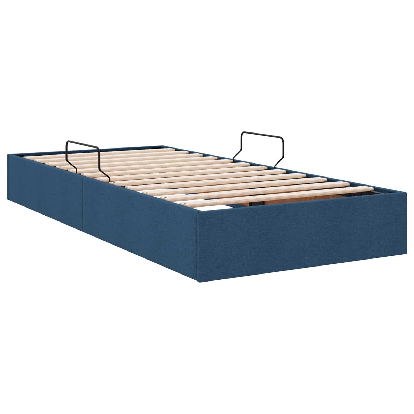 Κρεβάτι Οθωμανικού Τύπου με αποθήκευση Μπλε 90 x 200 cm ύφασμα