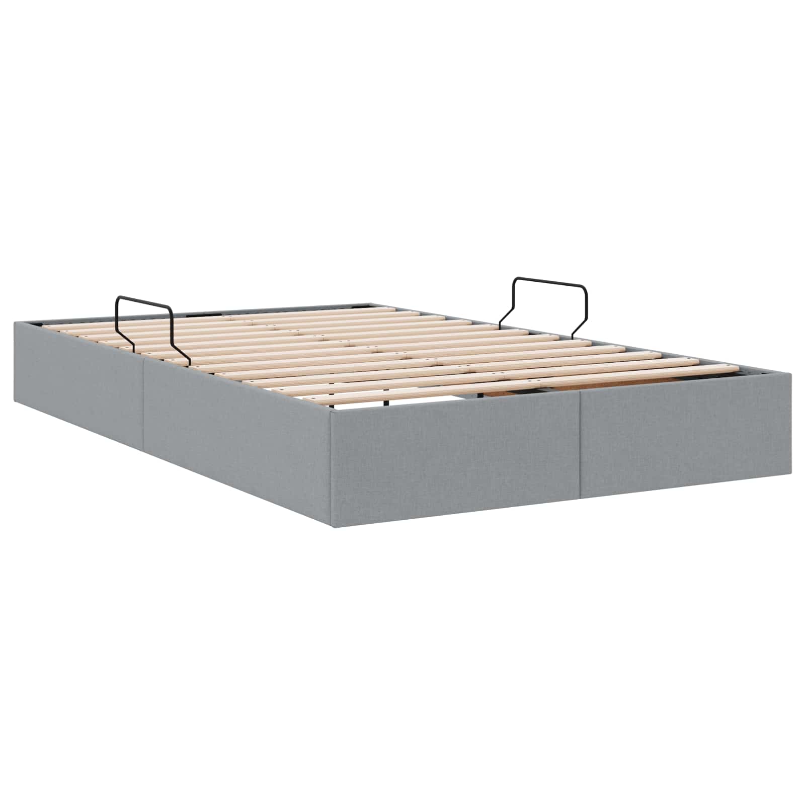 Κρεβάτι Οθωμανικού Τύπου Ανοιχτό γκρι 120 x 190 cm ύφασμα - Pakobazaar