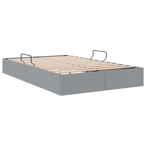 Κρεβάτι Οθωμανικού Τύπου Ανοιχτό γκρι 120 x 190 cm ύφασμα - Pakobazaar