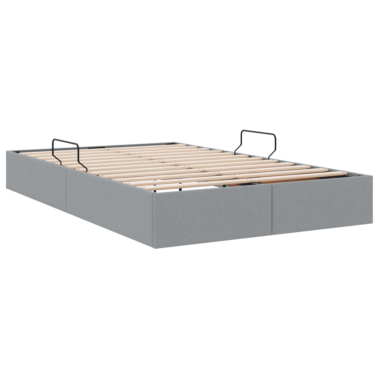 Κρεβάτι Οθωμανικού Τύπου Ανοιχτό γκρι 120 x 190 cm ύφασμα - Pakobazaar