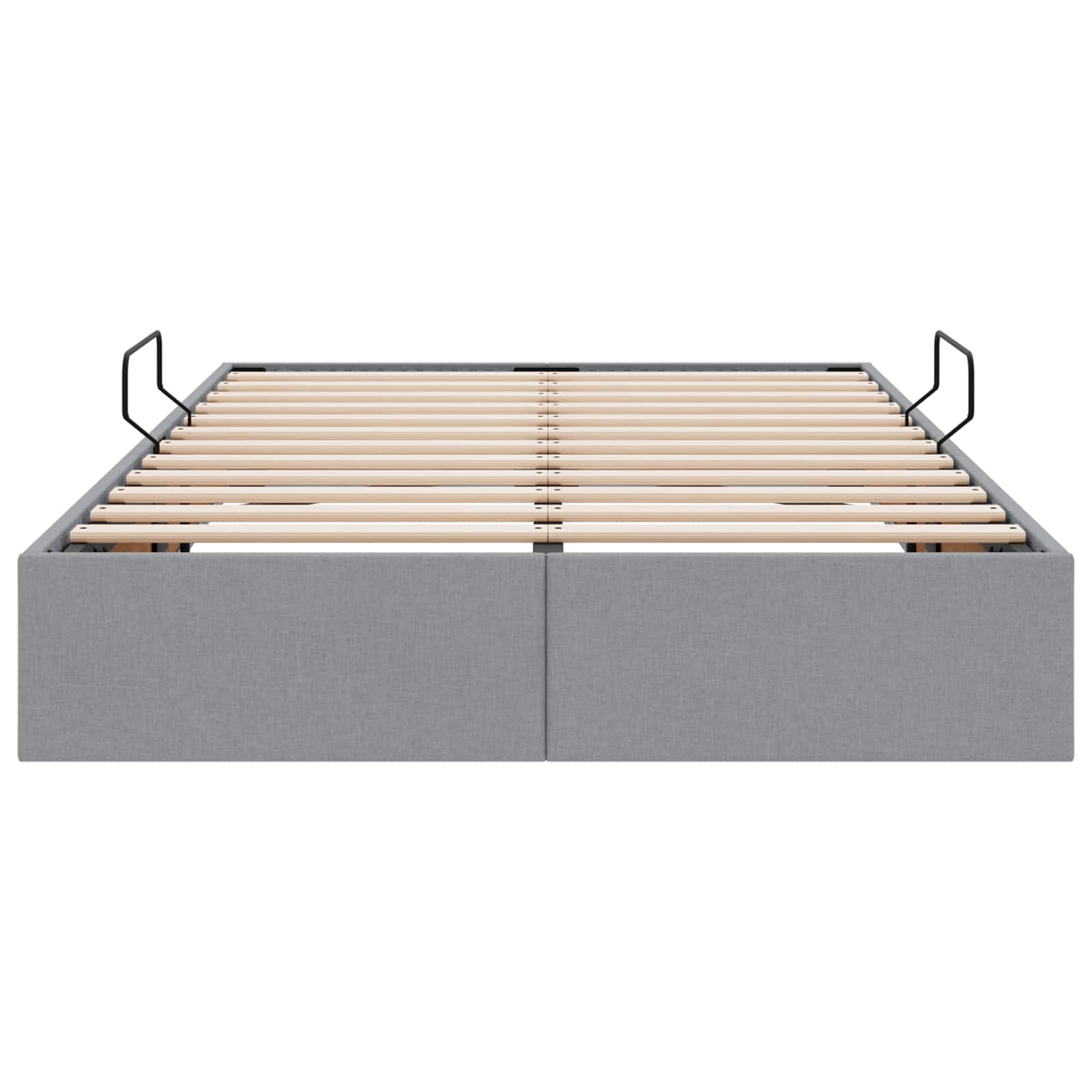 Κρεβάτι Οθωμανικού Τύπου Ανοιχτό γκρι 120 x 190 cm ύφασμα - Pakobazaar
