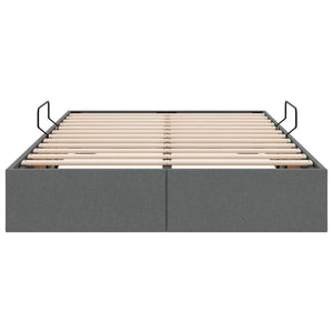 Κρεβάτι Οθωμανικού Τύπου Σκούρο Γκρι 120 x 190 cm ύφασμα - Pakobazaar