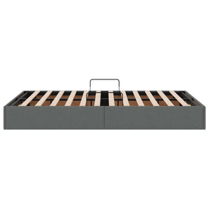 Κρεβάτι Οθωμανικού Τύπου Σκούρο Γκρι 120 x 190 cm ύφασμα - Pakobazaar