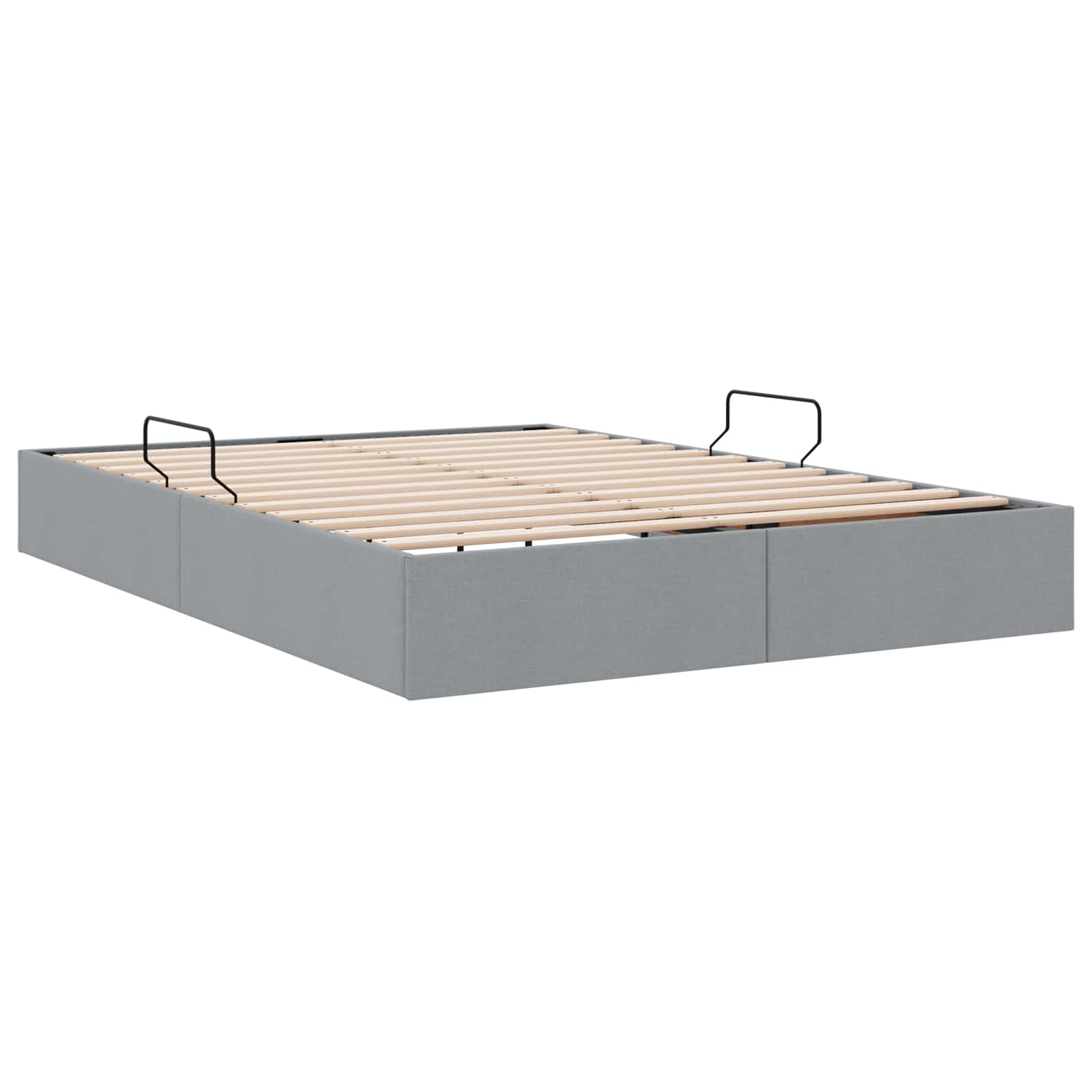 Κρεβάτι Οθωμανικού Τύπου Ανοιχτό γκρι 140 x 190 cm ύφασμα - Pakobazaar
