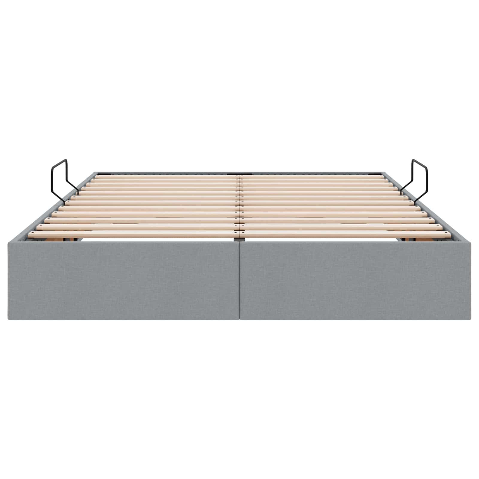 Κρεβάτι Οθωμανικού Τύπου Ανοιχτό γκρι 140 x 190 cm ύφασμα - Pakobazaar