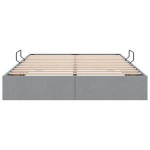 Κρεβάτι Οθωμανικού Τύπου Ανοιχτό γκρι 140 x 190 cm ύφασμα - Pakobazaar
