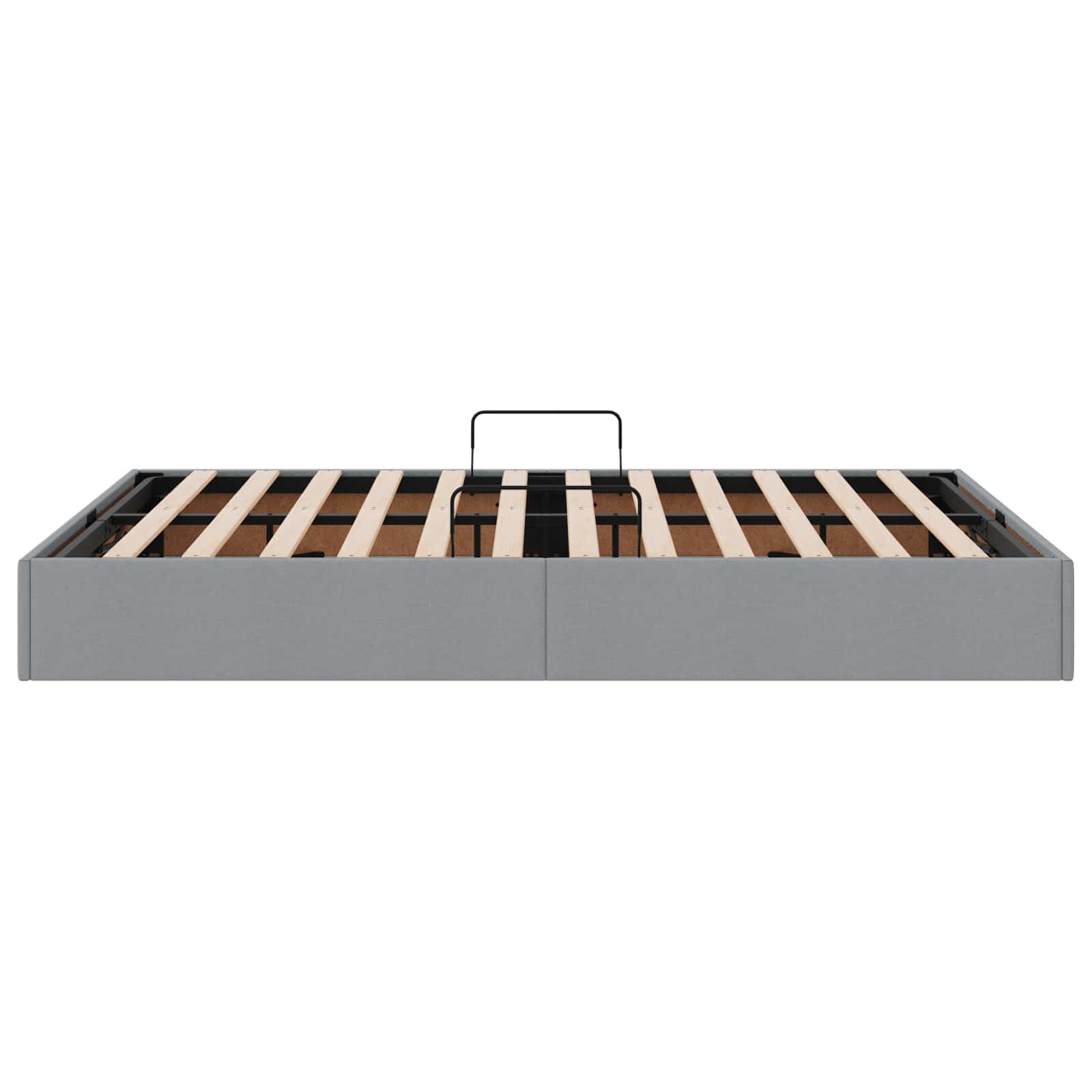 Κρεβάτι Οθωμανικού Τύπου Ανοιχτό γκρι 140 x 190 cm ύφασμα - Pakobazaar