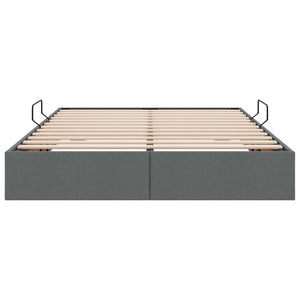 Κρεβάτι Οθωμανικού Τύπου Σκούρο Γκρι 140 x 190 cm ύφασμα