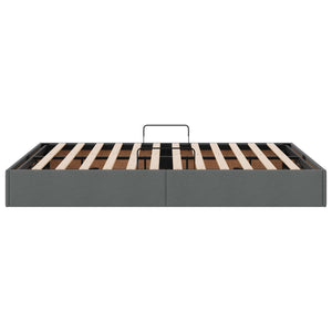 Κρεβάτι Οθωμανικού Τύπου Σκούρο Γκρι 140 x 190 cm ύφασμα