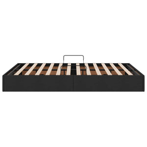 Κρεβάτι Οθωμανικού Τύπου Μαύρο 140 x 190 cm ύφασμα