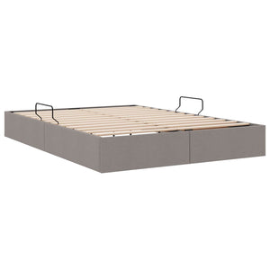 Κρεβάτι Οθωμανικού Τύπου Taupe 140 x 190 cm ύφασμα - Pakobazaar