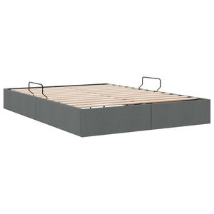 Κρεβάτι Οθωμανικού Τύπου Σκούρο Γκρι 140 x 200 cm ύφασμα - Pakobazaar