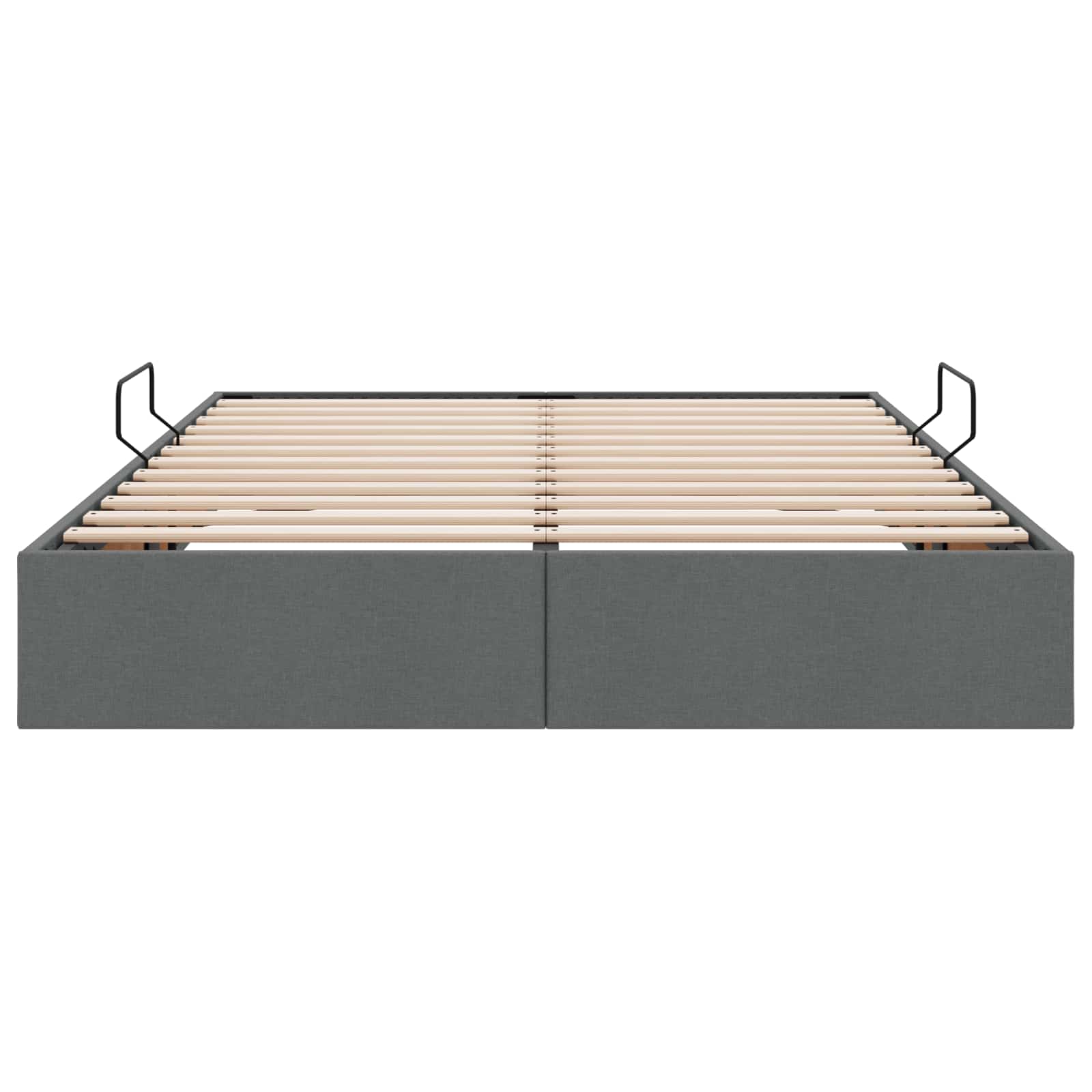 Κρεβάτι Οθωμανικού Τύπου Σκούρο Γκρι 140 x 200 cm ύφασμα - Pakobazaar