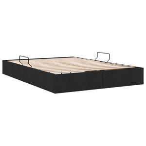 Κρεβάτι Οθωμανικού Τύπου Μαύρο 140 x 200 cm ύφασμα - Pakobazaar