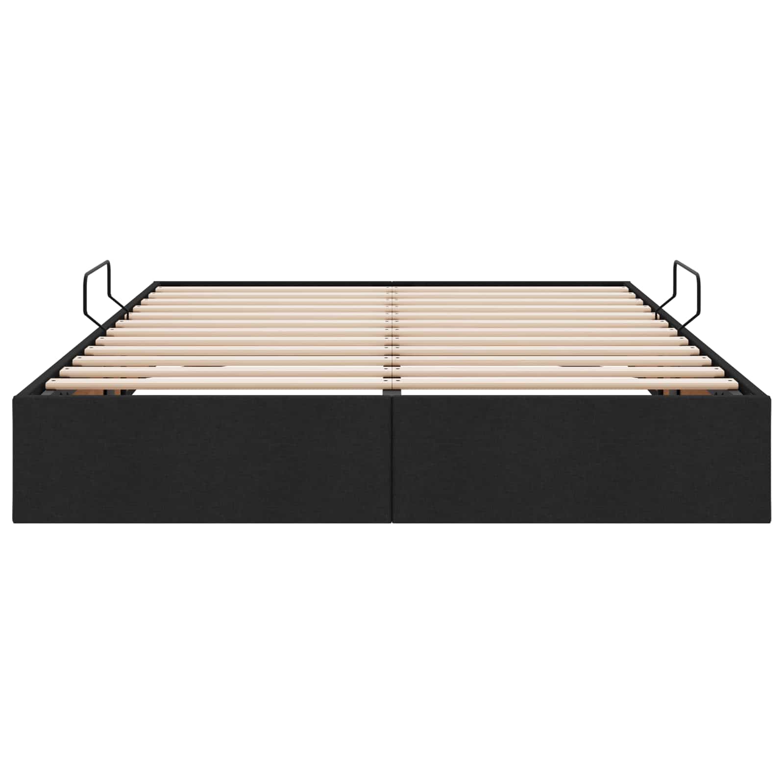 Κρεβάτι Οθωμανικού Τύπου Μαύρο 140 x 200 cm ύφασμα - Pakobazaar