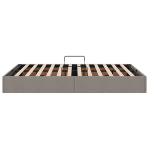 Κρεβάτι Οθωμανικού Τύπου Taupe 140 x 200 cm ύφασμα - Pakobazaar
