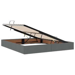 Κρεβάτι Οθωμανικού Τύπου Σκούρο Γκρι 160 x 200 cm ύφασμα - Pakobazaar