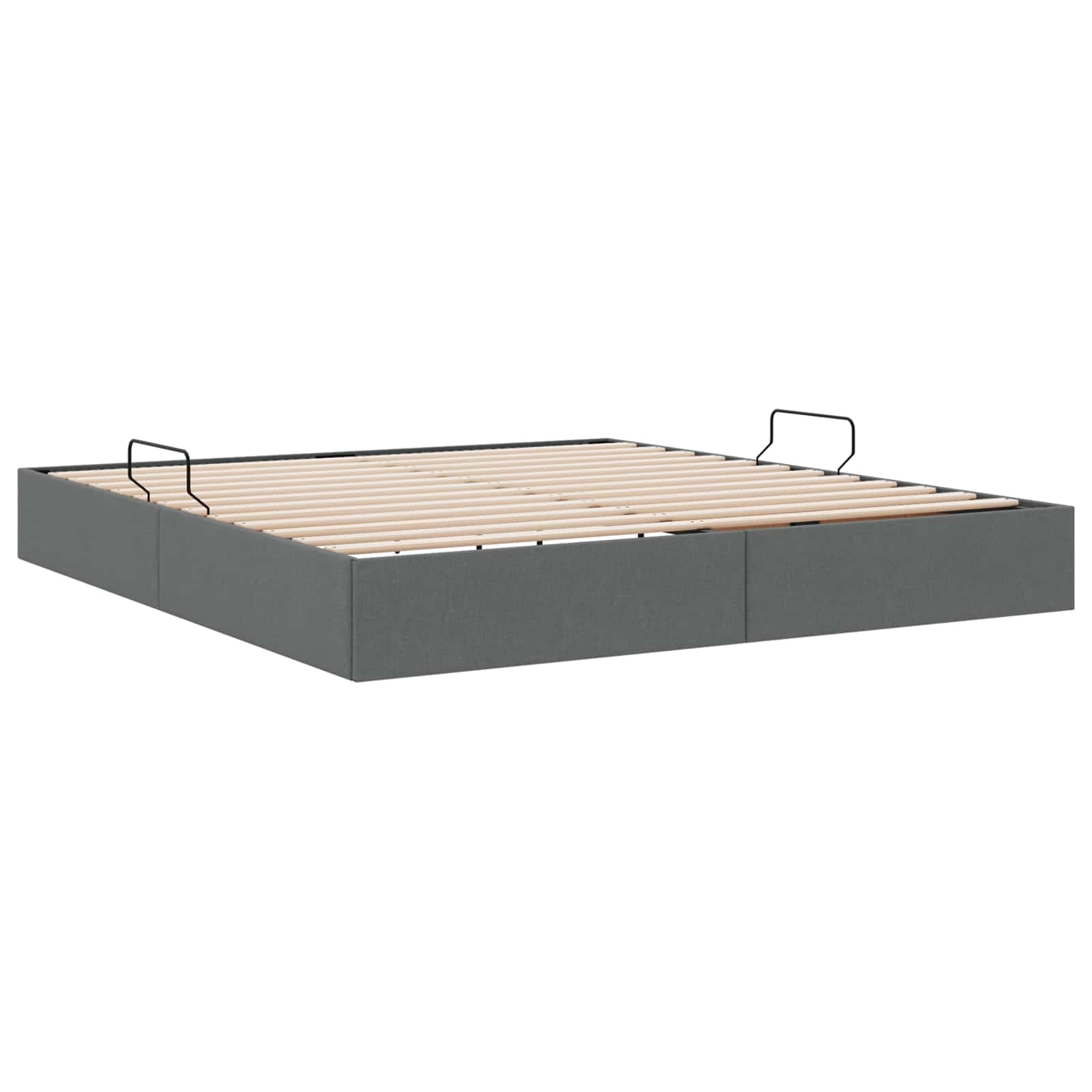 Κρεβάτι Οθωμανικού Τύπου Σκούρο Γκρι 160 x 200 cm ύφασμα - Pakobazaar