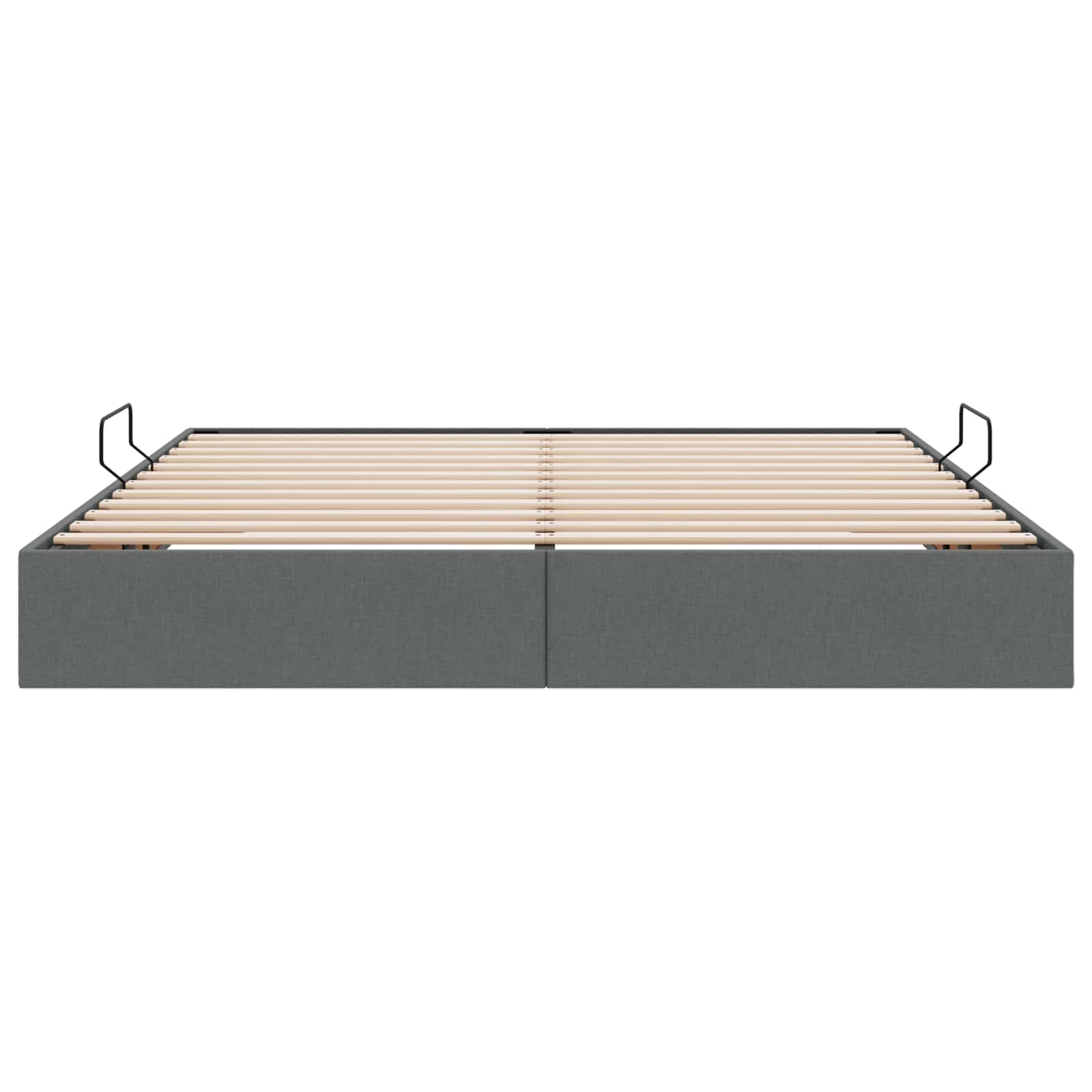 Κρεβάτι Οθωμανικού Τύπου Σκούρο Γκρι 160 x 200 cm ύφασμα - Pakobazaar
