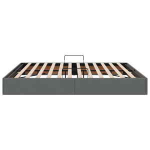 Κρεβάτι Οθωμανικού Τύπου Σκούρο Γκρι 160 x 200 cm ύφασμα - Pakobazaar