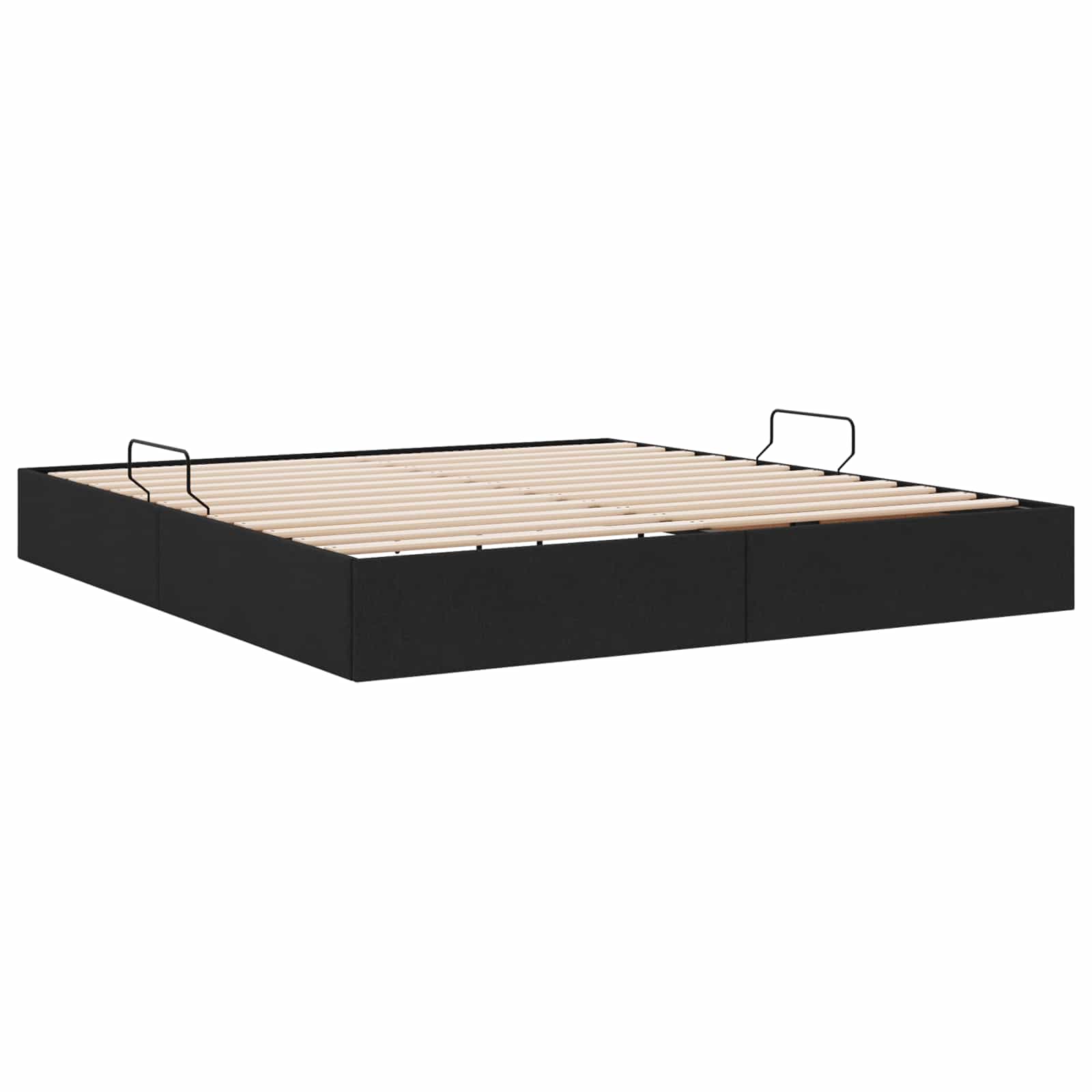 Κρεβάτι Οθωμανικού Τύπου Μαύρο 160 x 200 cm ύφασμα - Pakobazaar
