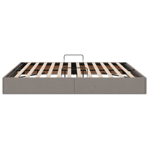 Κρεβάτι Οθωμανικού Τύπου Taupe 160 x 200 cm ύφασμα - Pakobazaar