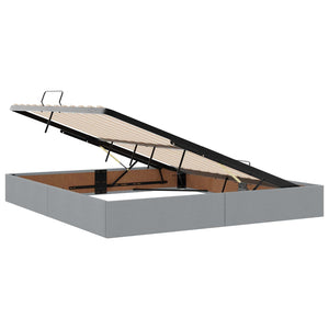 Κρεβάτι Οθωμανικού Τύπου Ανοιχτό γκρι 180 x 200 cm ύφασμα - Pakobazaar