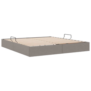 Κρεβάτι Οθωμανικού Τύπου Taupe 180 x 200 cm ύφασμα - Pakobazaar