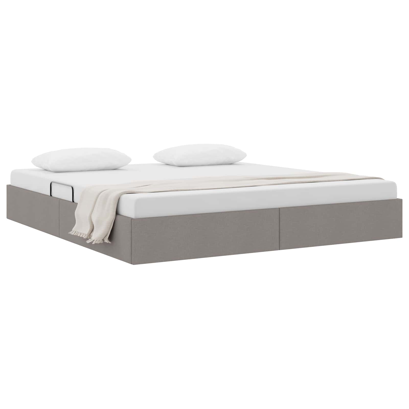 Κρεβάτι Οθωμανικού Τύπου Taupe 180 x 200 cm ύφασμα - Pakobazaar
