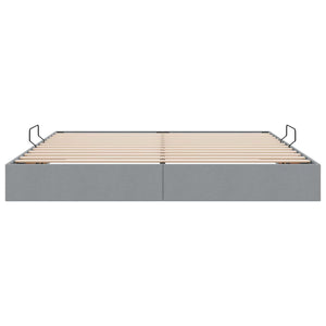 Κρεβάτι Οθωμανικού Τύπου Ανοιχτό γκρι 200 x 200 cm ύφασμα - Pakobazaar
