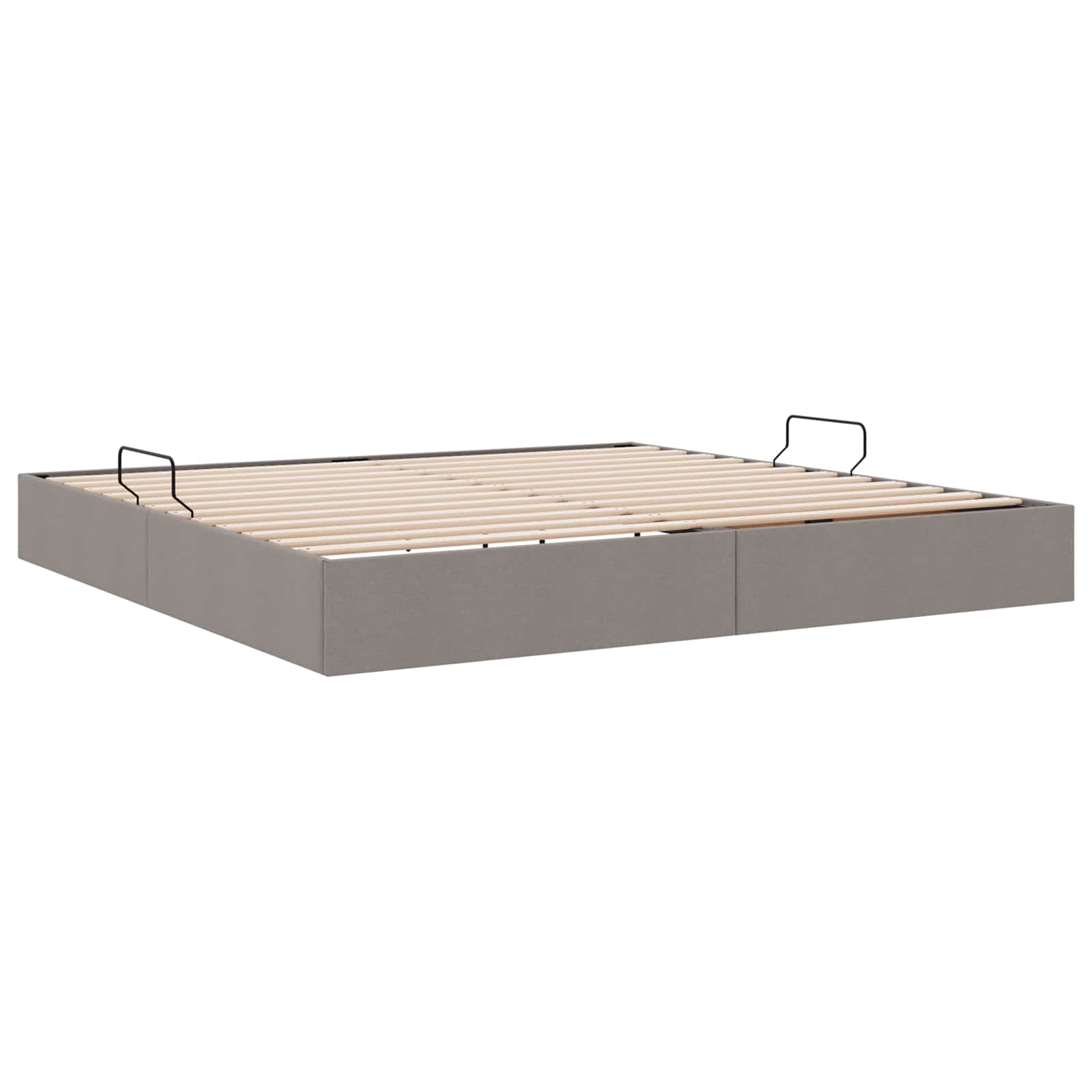 Κρεβάτι Οθωμανικού Τύπου Taupe 200 x 200 cm ύφασμα