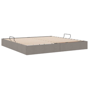 Κρεβάτι Οθωμανικού Τύπου Taupe 200 x 200 cm ύφασμα
