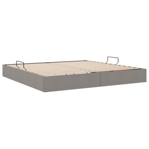Κρεβάτι Οθωμανικού Τύπου Taupe 200 x 200 cm ύφασμα