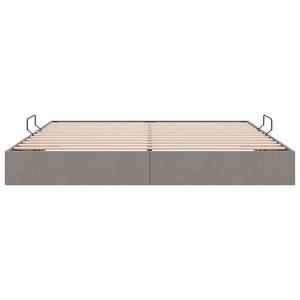 Κρεβάτι Οθωμανικού Τύπου Taupe 200 x 200 cm ύφασμα