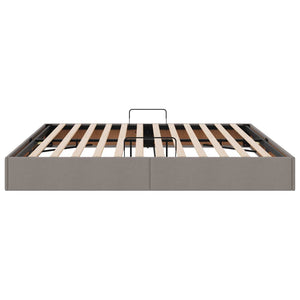 Κρεβάτι Οθωμανικού Τύπου Taupe 200 x 200 cm ύφασμα