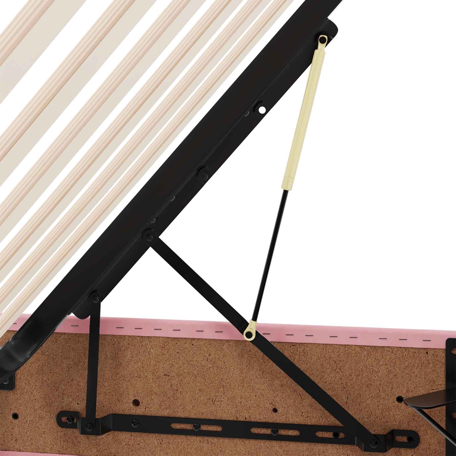 Κρεβάτι Αποθήκης με κεφαλάρι Ροζ 120 x 200 cm Βελούδο - Pakobazaar