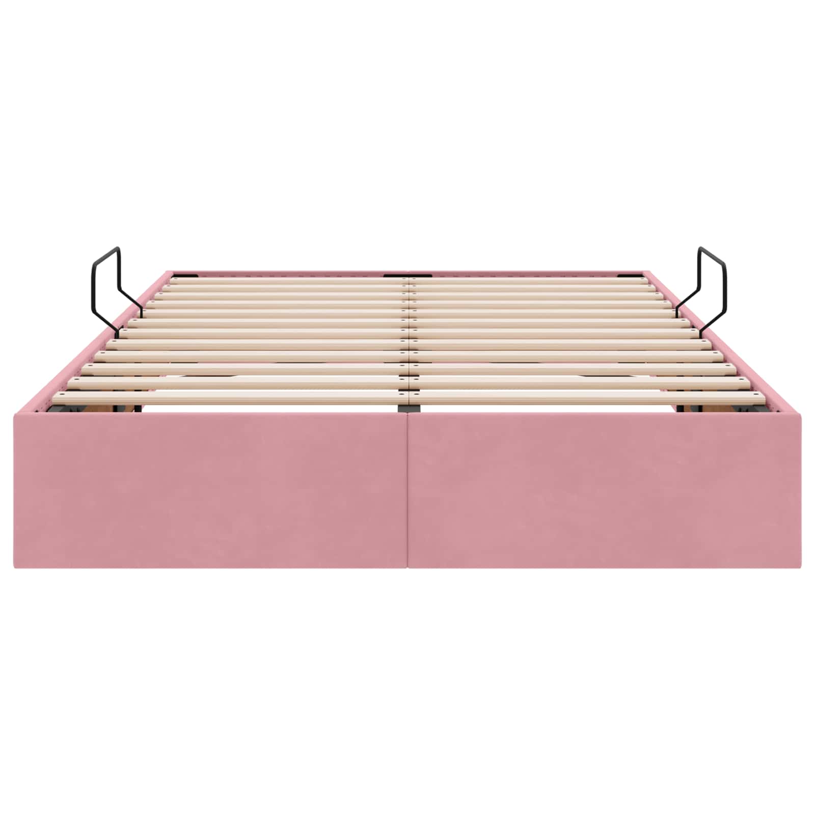 Κρεβάτι Αποθήκης με κεφαλάρι Ροζ 120 x 200 cm Βελούδο - Pakobazaar