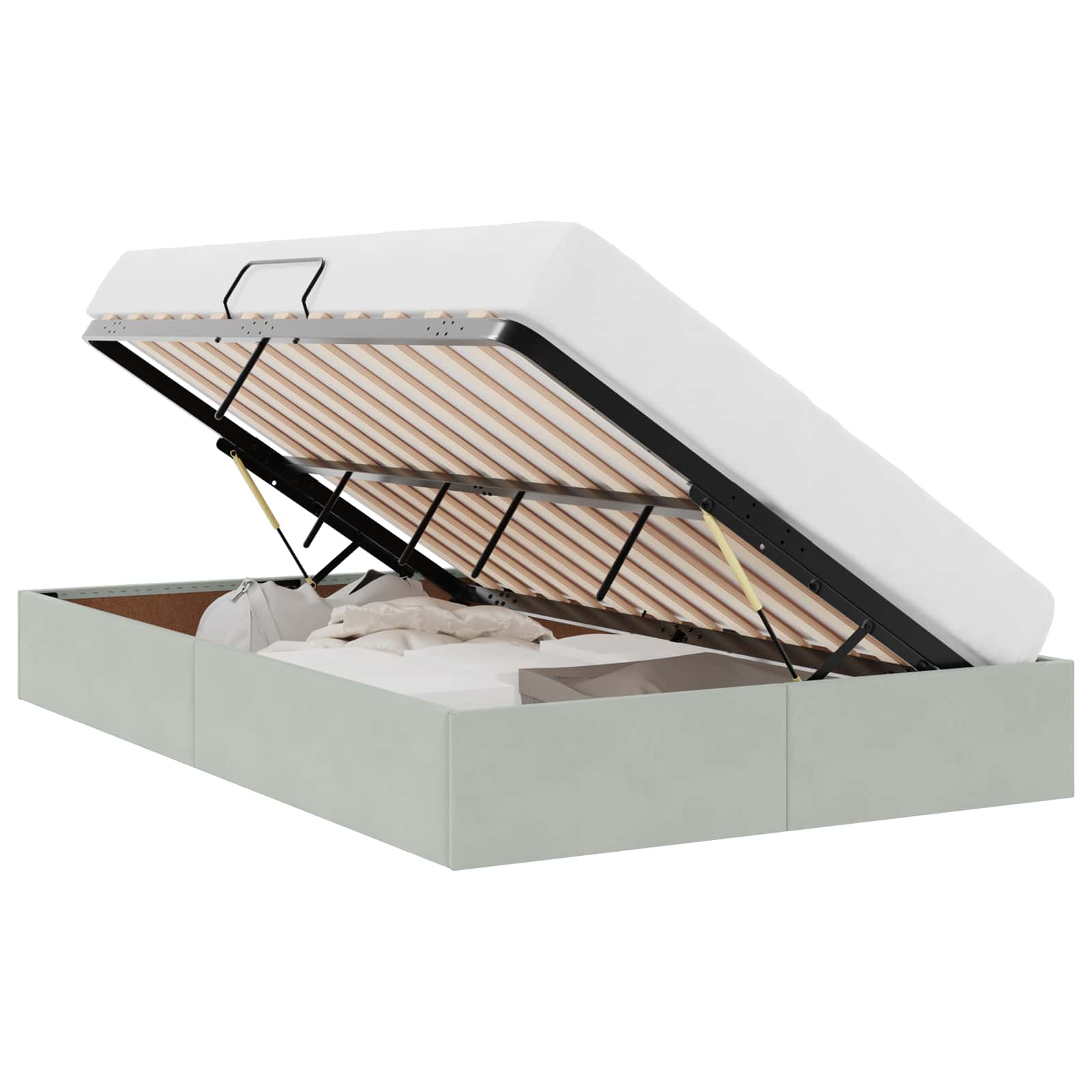 Κρεβάτι Οθωμανών με Αποθηκευτικό Χώρο με αποθήκευση Βελούδο - Pakobazaar