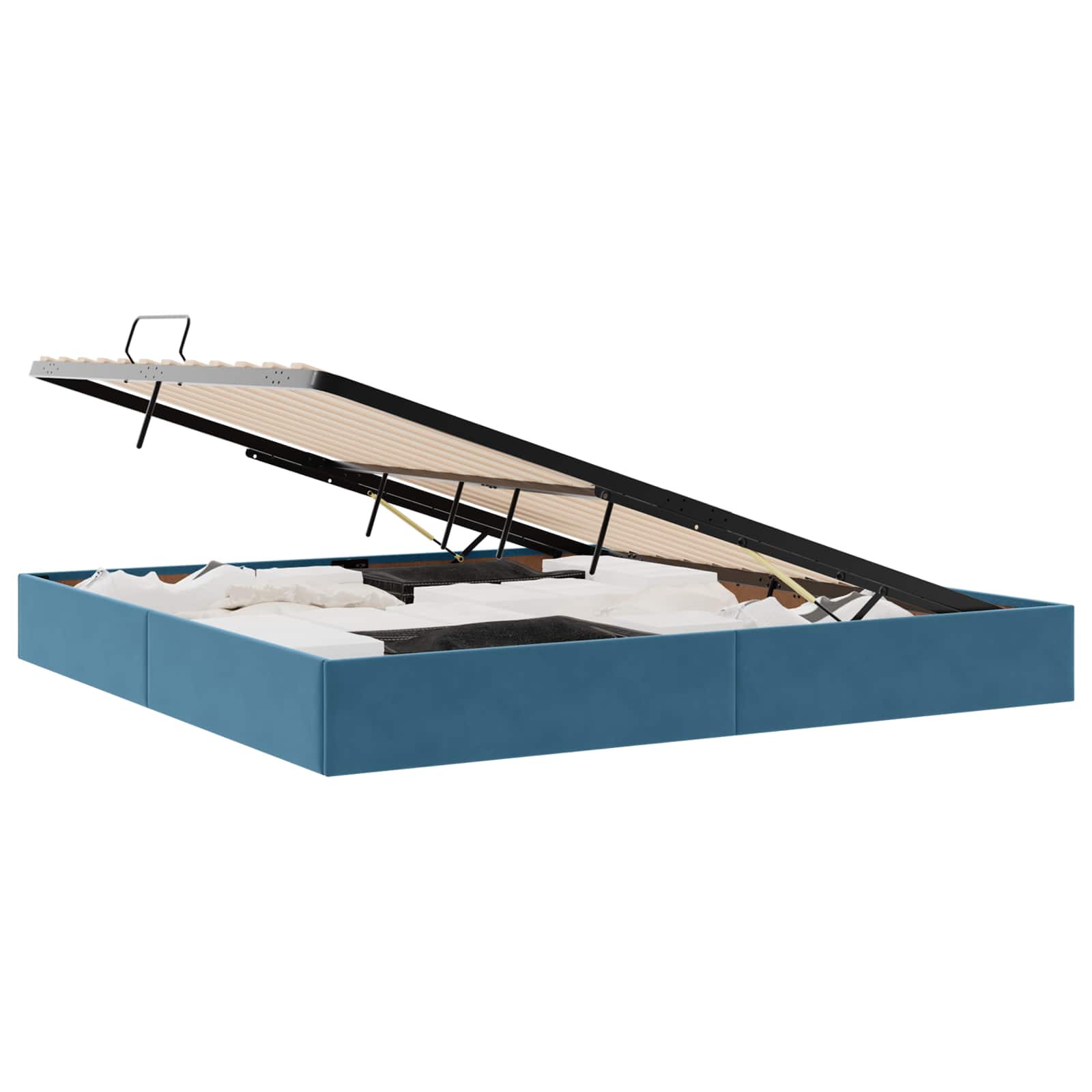 Κρεβάτι Οθωμανών με Αποθηκευτικό Χώρο με αποθήκευση Βελούδο - Pakobazaar